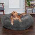 FurHaven Plush Ball Pillow Dog Bed w/Removable Cover, Gray Mist, X-Large