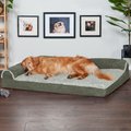 FurHaven Two-Tone Deluxe Chaise Orthopedic Dog Bed w/Removable Cover, Dark Sage, Jumbo
