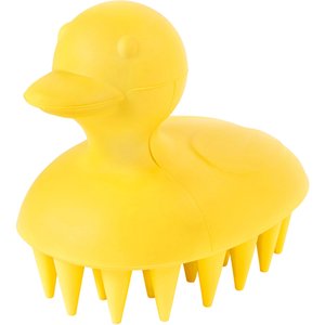 Frisco Rubber Duckie Dog & Cat Curry Brush, Yellow