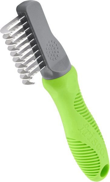 Pet Cat Dog Brush Comb Grooming Tool 3 in 1 Knot Opener Tangle Remover Slicker Brush Groomer Green