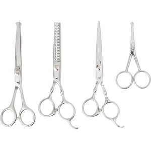 Frisco Dog & Cat Grooming Shears Kit, 4-pack