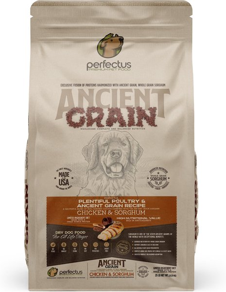 Perfectus Plentiful Poultry & Ancient Grain Recipe Dry Dog Food, 25-lb bag slide 1 of 4