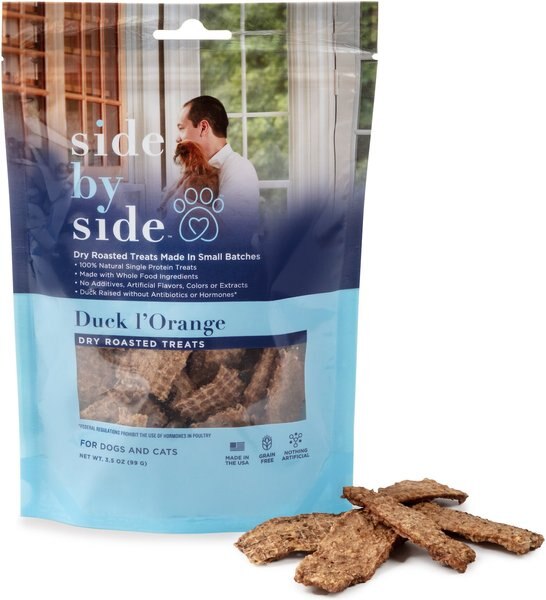 Side By Side Duck l'Orange Dry-Roasted Dog & Cat Treats, 3.5-oz bag slide 1 of 1