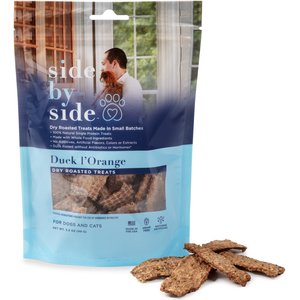 Side By Side Duck l'Orange Dry-Roasted Dog & Cat Treats, 3.5-oz bag