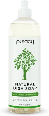 Puracy Green Tea & Lime Natural Pet Dish Soap, 16-oz bottle, slide 1 of 1