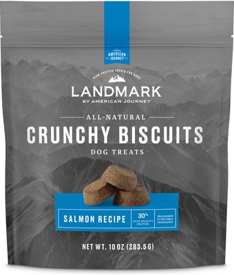 American Journey Landmark Salmon Recipe Grain-Free Crunchy Biscuits Dog Treats, 10-oz bag, slide 1 of 1