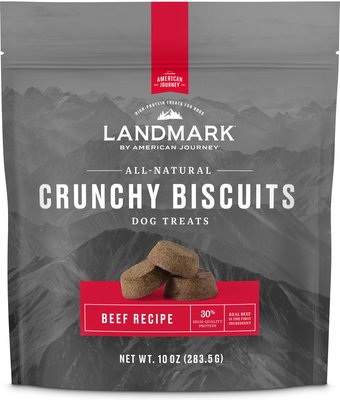 American Journey Landmark Beef Recipe Grain-Free Crunchy Biscuits Dog Treats, 10-oz bag, slide 1 of 1