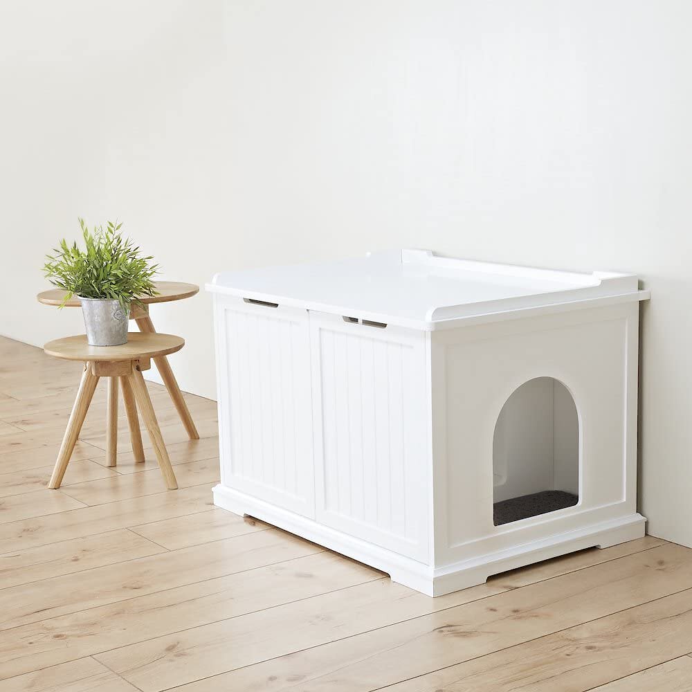Trixie Wooden Cat Litter Box Enclosure X Large White Chewy Com