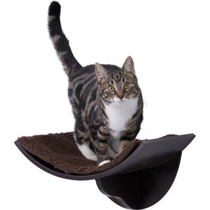 TRIXIE Bed Wall Mounted Cat Shelf, Espresso-Brown