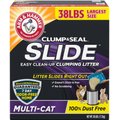 Arm & Hammer Litter Slide Multi-Cat Scented Clumping Clay Cat Litter, 38-lb box