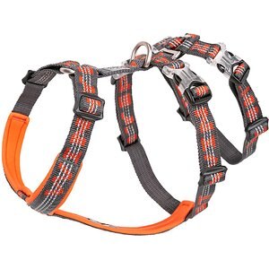 Chai's Choice Double H Trail Runner Polyester Reflective No Pull Dog Harness, Orange, Medium: 20 to 24-in chest