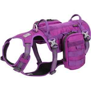 Chai's Choice Rover Scout High-Performance Tactical Military Backpack Waterproof Dog Harness, Purple, Medium: 22 to 27-in chest