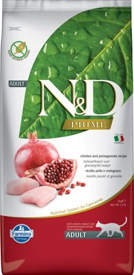 Farmina N&D Prime Chicken & Pomegranate Recipe Adult Cat Dry Food, 11-lb bag, slide 1 of 1