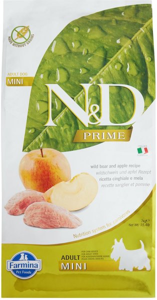 Farmina N&D Prime Boar & Apple Recipe Adult Mini Dry Dog Food, 15.4-lb bag slide 1 of 2