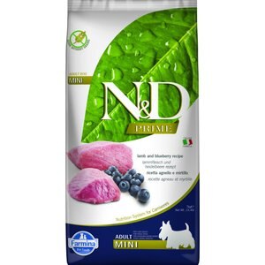 Farmina N&D Prime Lamb & Blueberry Recipe Adult Mini Dry Dog Food, 15.4-lb bag