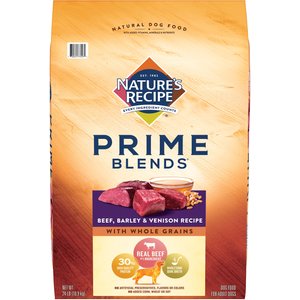 Nature's Recipe Prime Blends Beef, Barley & Venison Recipe Dry Dog Food, 24-lb bag