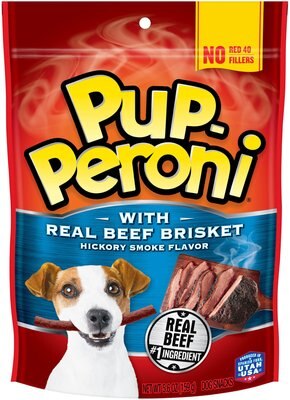 Pup-Peroni Real Beef Brisket Hickory Smoke Flavor Dog Treats, 5.6-oz bag, case of 8, slide 1 of 1