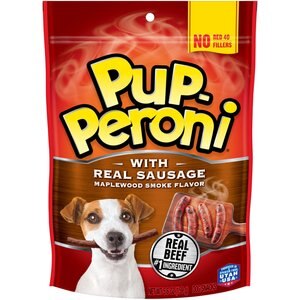 Pup-Peroni Real Sausage Maplewood Smoke Flavor Dog Treats, 5.6-oz bag, case of 8