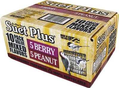 St. Albans Bay Suet Plus Berry & Peanut Suet Wild Bird Food, case of 10, slide 1 of 1