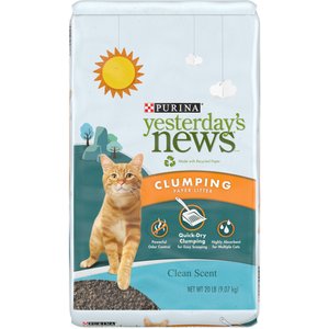Yesterday's News Clean Scented Clumping Paper Cat Litter, 20-lb bag