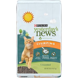 Yesterday's News Unscented Clumping Paper Cat Litter, 20-lb bag