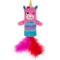 Frisco Mythical Mates Pink Unicorn Crinkle Kicker Cat Toy with Catnip
