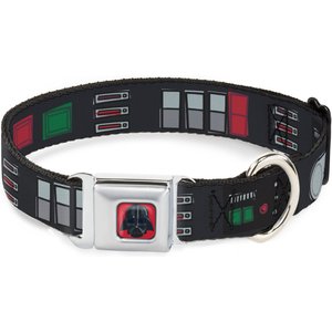 Buckle-Down Star Wars Darth Vader Utility Belt Polyester Seatbelt Buckle Dog Collar, Small: 9 to 15-in neck, 1-in wide