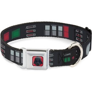 Buckle-Down Star Wars Darth Vader Utility Belt Polyester Seatbelt Buckle Dog Collar, Wide Medium: 16 to 23-in neck, 1.5-in wide