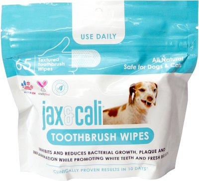 Jax & Cali Dog & Cat Toothbrush Wipes, 65 count, slide 1 of 1