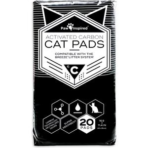 Peritas Carbon Cat Litter Pads, 20 count, Black
