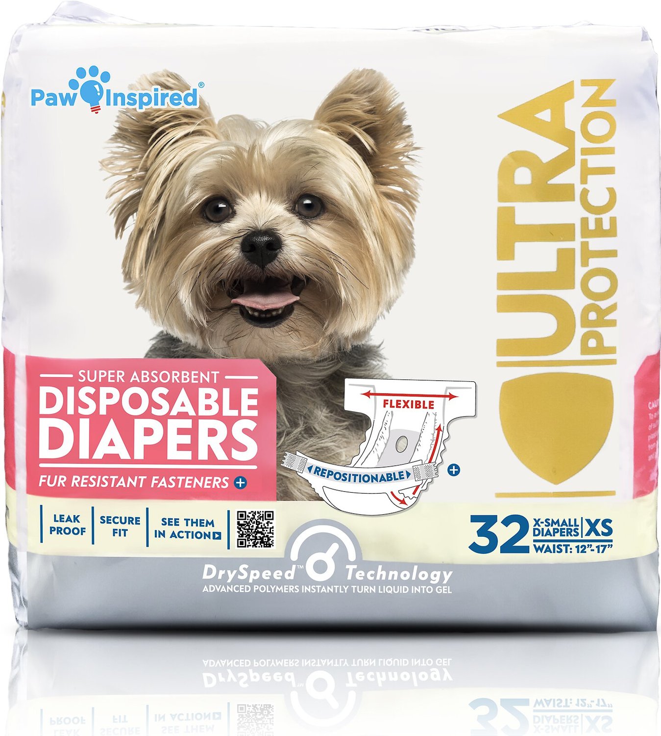 Paw Inspired Ultra Protection Disposable Female Dog Diapers