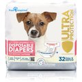 Paw Inspired Ultra Protection Disposable Female Dog Diapers, Small: 14 to 19-in waist, 32 count