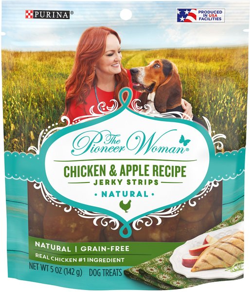 The Pioneer Woman Natural Chicken & Apple Recipe Jerky Strips Grain-Free Dog Treats, 5-oz bag slide 1 of 11
