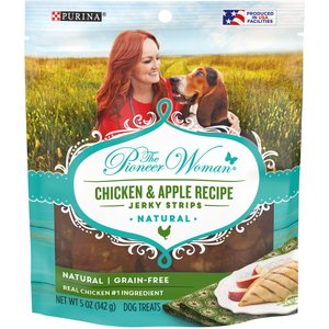 The Pioneer Woman Natural Chicken & Apple Recipe Jerky Strips Grain-Free Dog Treats, 5-oz bag