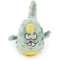 GoDog Narwhal Chew Guard Squeaky Plush Dog Toy, Turquiose, Small