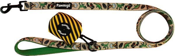 Pawmigo Jurassic Bark Polyester Dog Leash, 5-ft long, 3/4-in wide slide 1 of 1