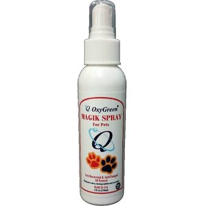 Mr. Groom OxyGreen Magik Anti-Bacterial & Anti-Fungal Spray for Dogs, Cats & Small Pets, 4-oz bottle