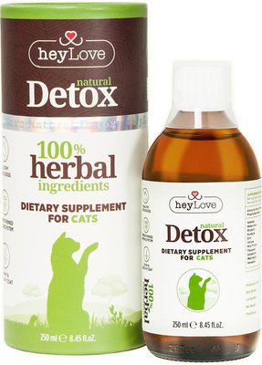 heyLove Natural Detox Dietary Cat Supplement, 8.45-oz bottle, slide 1 of 1