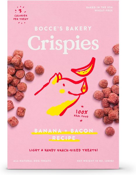 Bocce's Bakery Crispies Banana & Bacon Recipe Dog Treats, 10-oz box slide 1 of 2
