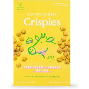 Bocce's Bakery Beef Liver & Cheese Recipe Crispies Dog Treats, 10-oz box