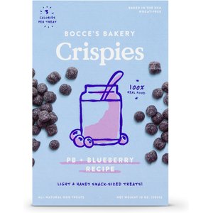 Bocce's Bakery Crispies PB & Blueberry Recipe Dog Treats, 10-oz box