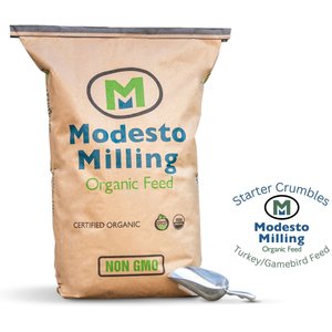 Modesto Milling Organic Turkey & Gamebird Chick Starter Crumbles Poultry Feed, 50-lb bag