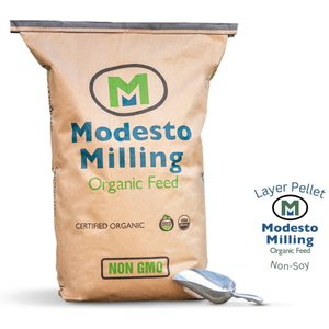 Modesto Milling Organic, Non-Soy Layer Pellets Poultry Feed, 50-lb bag