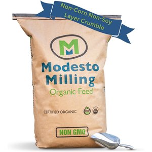 Modesto Milling Organic, No Corn, No Soy Layer Crumbles Poultry Feed, 25-lb bag