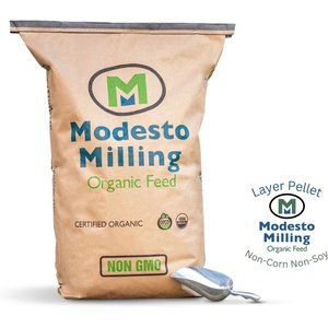 Modesto Milling Organic, No Corn, No Soy Layer Pellet Poultry Feed, 50-lb bag