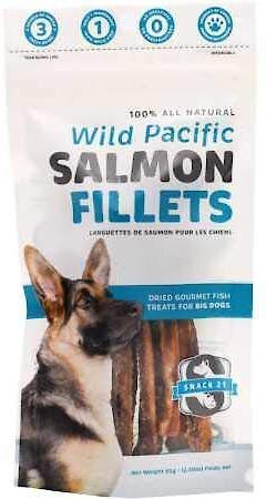 Snack 21 Treats Wild Pacific Salmon Fillets Dog Treats, 2.3-oz bag slide 1 of 1