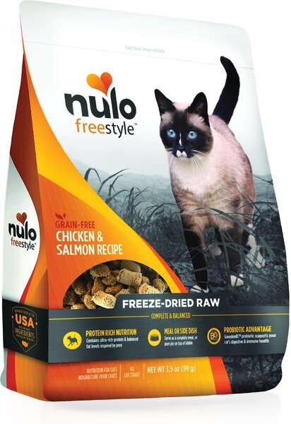 Nulo FreeStyle Chicken & Salmon Recipe Freeze-Dried Raw Cat Food, 3.5-oz bag slide 1 of 2