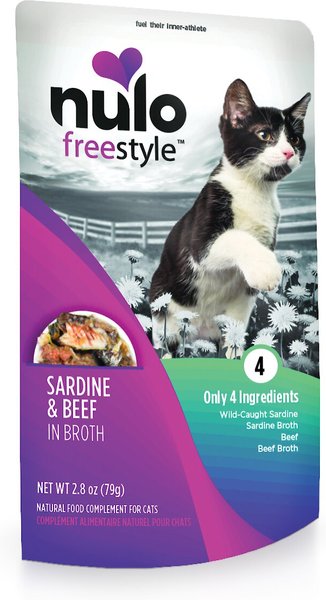 Nulo FreeStyle Sardine & Beef in Broth Cat Food Topper, 2.8-oz, case of 24 slide 1 of 3