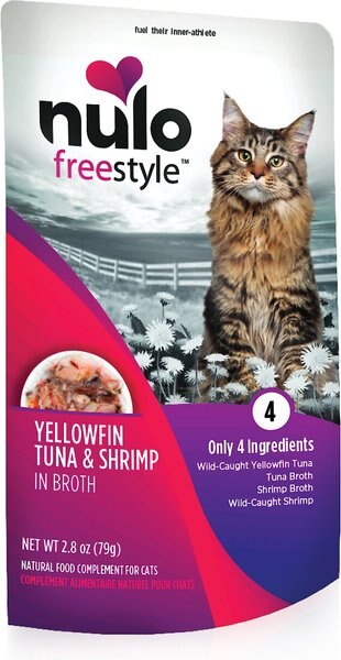 Nulo FreeStyle Yellowfin Tuna & Shrimp in Broth Cat Food Topper, 2.8-oz, case of 24 slide 1 of 3