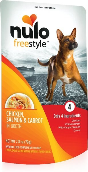 Nulo FreeStyle Chicken, Salmon, & Carrot in Broth Dog Food Topper, 2.8-oz, case of 24 slide 1 of 3